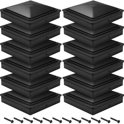 Pfostenkappen 7x7cm schwarz - pfostenkappen, 24